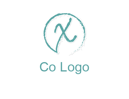 brush letter X logo