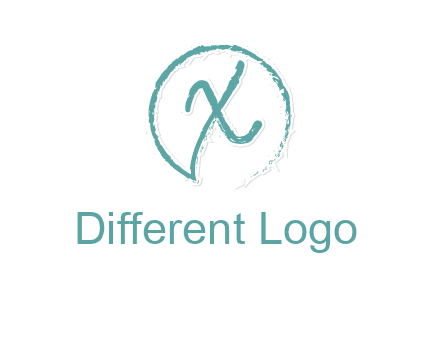 brush letter X logo