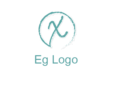 brush letter X logo