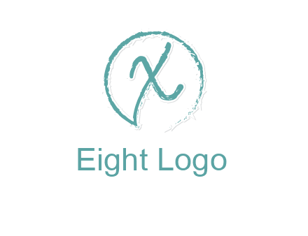brush letter X logo
