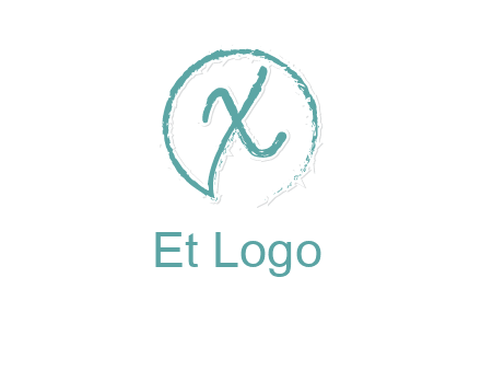 brush letter X logo