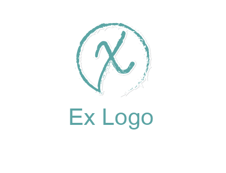 brush letter X logo