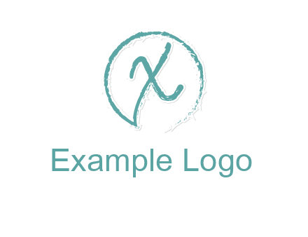 brush letter X logo