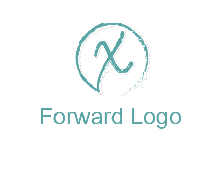 brush letter X logo