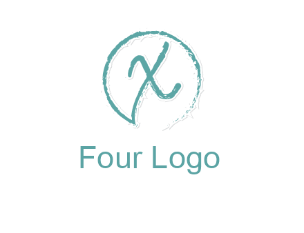 brush letter X logo