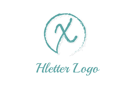 brush letter X logo