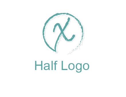brush letter X logo