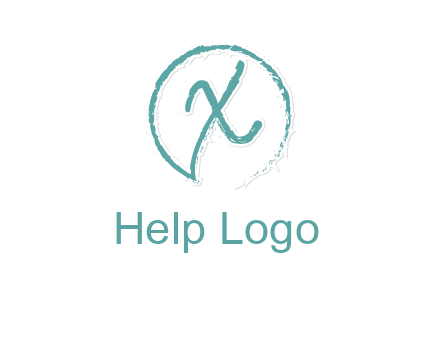 brush letter X logo