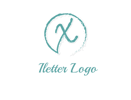 brush letter X logo