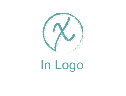 brush letter X logo