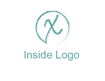 brush letter X logo