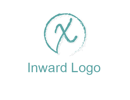 brush letter X logo