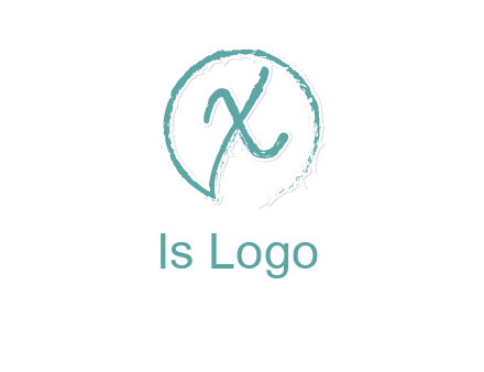 brush letter X logo
