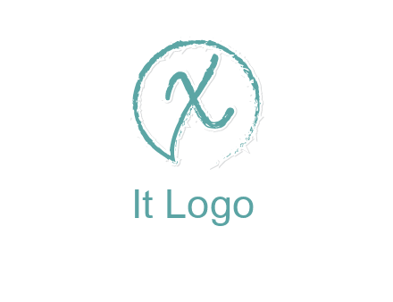 brush letter X logo