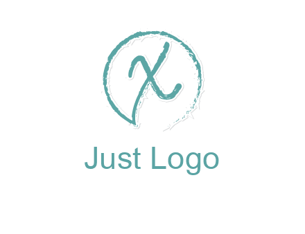 brush letter X logo