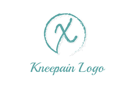 brush letter X logo