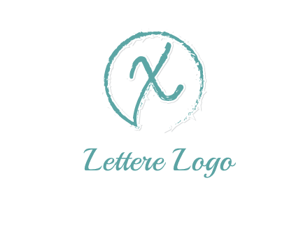 brush letter X logo