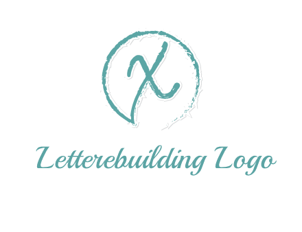 brush letter X logo