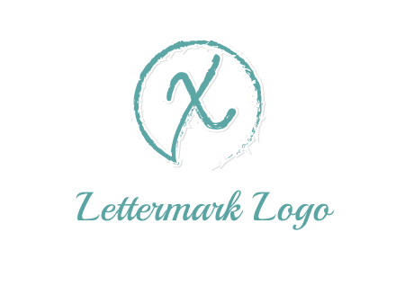 brush letter X logo