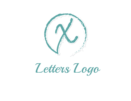 brush letter X logo