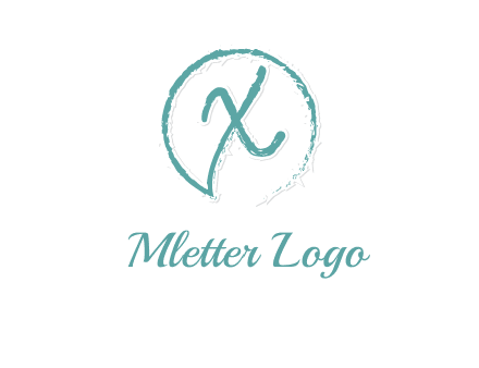 brush letter X logo