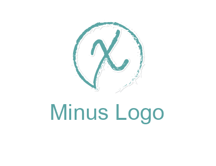 brush letter X logo