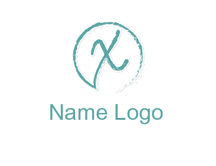 brush letter X logo