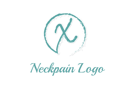 brush letter X logo