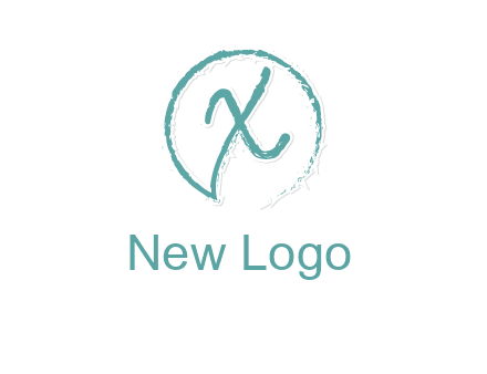 brush letter X logo