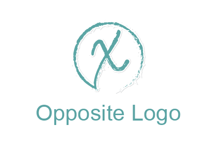 brush letter X logo