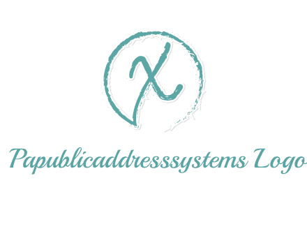 brush letter X logo