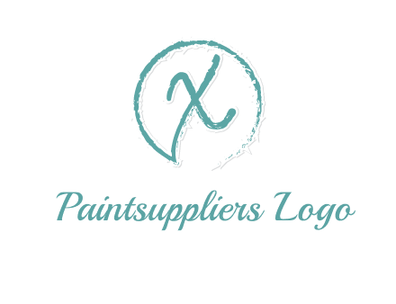 brush letter X logo