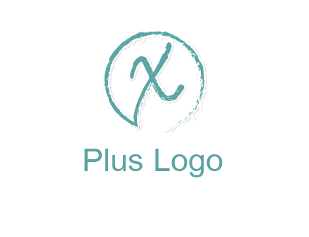 brush letter X logo