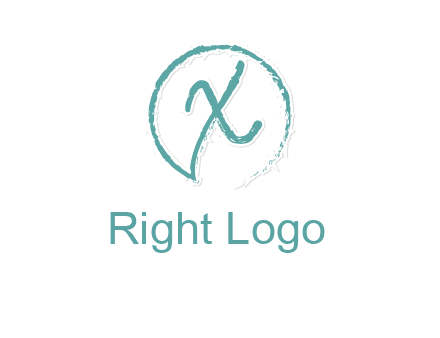 brush letter X logo
