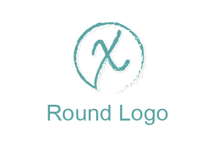 brush letter X logo