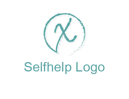 brush letter X logo