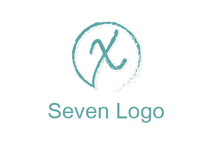 brush letter X logo