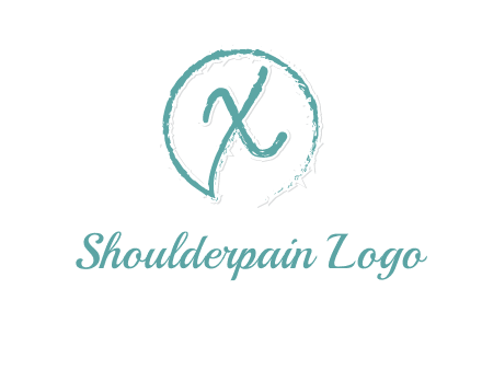 brush letter X logo