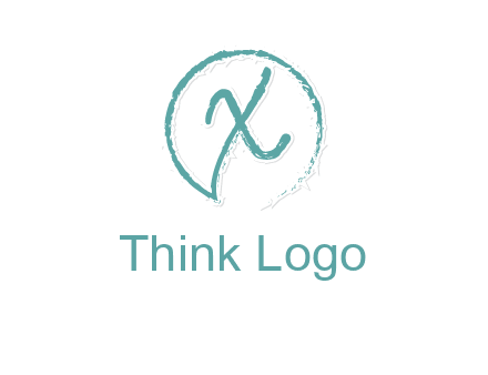 brush letter X logo