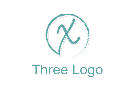 brush letter X logo