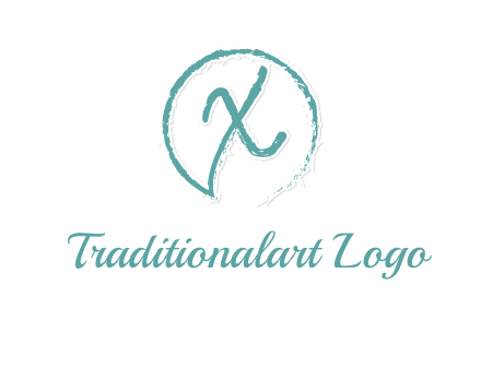 brush letter X logo