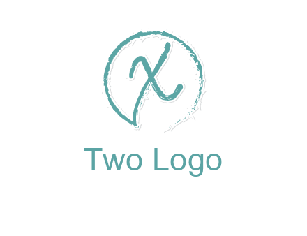 brush letter X logo