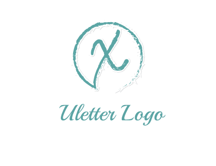 brush letter X logo