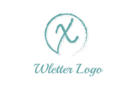 brush letter X logo