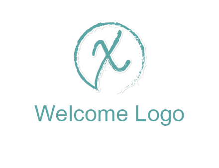 brush letter X logo