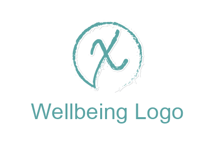 brush letter X logo