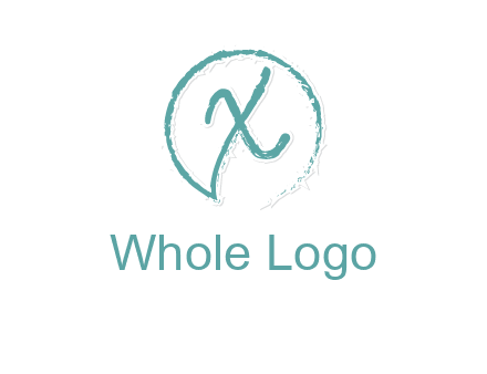 brush letter X logo