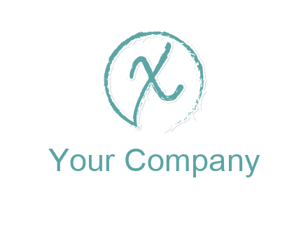 brush letter X logo