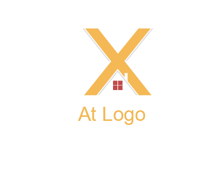letter x house logo