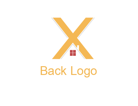 letter x house logo